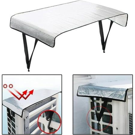 Premium Quality Heavy Duty Waterproof AC Outer Cover for 1 Ton, 1.5 Ton & 2 Ton Split AC | Aluminum Foil Sunproof Dustproof Heatproof Rainproof Outdoor Unit Protector Cover with Adjustable Straps | Durable AC Compressor Protection Cover